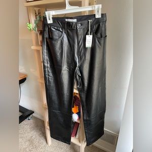 Abercrombie & Fitch size 28 vegan leather pants. 90s ultra high rise
